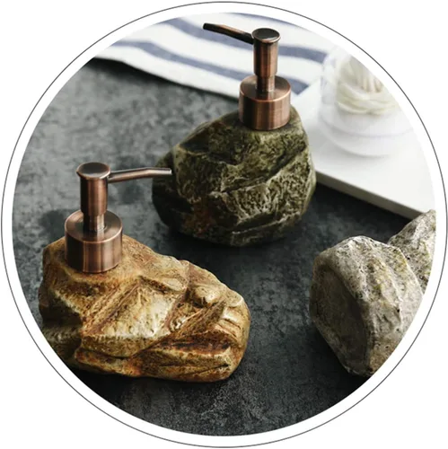 Miniatura 8 de Soap Dispenser Soap Dispenser Bottles Creative Ceramic Retro Stone Shampoo Soap Liquid Shower Gel Dispenser Soap Dispenser Lotion Bottle