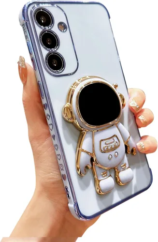 Miniatura 39 de phylla Funda de teléfono para Samsung Galaxy S22 Ultra de 6.8 pulgadas, funda de teléfono con soporte de astronauta chapado de lujo con bonito