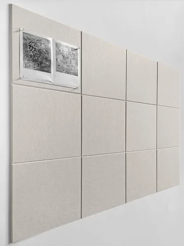 Miniatura 33 de Tabla de corcho alternativa de 24 x 36 pulgadas, paquete de 6 azulejos de pared de fieltro con pestañas adhesivas extraíbles seguras, tableros
