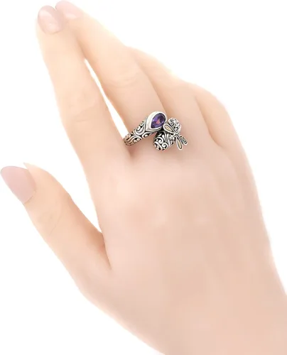 Miniatura 2 de Sterling Silver 925 and 18K Gold with Gemstones Ring