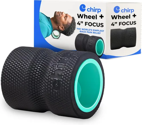Rodillo de espuma Chirp Wheel – Alivio específico para espalda y cuello, estirador de la columna lumbar, estirador de espalda con descompresión