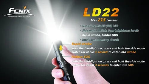 Miniatura 8 de Fenix LD22 Linterna, color negro
