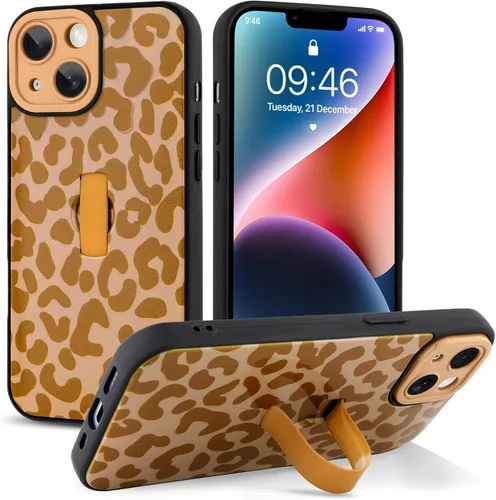 Miniatura 99 de Funda compatible con iPhone 17 Pro Max con correa de mano para los dedos, funda de teléfono con estampado de leopardo y guepardo para mujeres