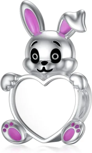 Miniatura 2 de LONAGO Abalorio de fotos personalizado para pulsera de plata de ley personalizable para regalo para mujeres y niñas, Plata esterlina, Circonita