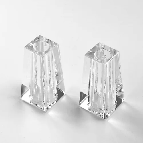 Juego de 2 saleros y pimenteros recargables de cristal para sal, pimienta blanca y negra, tarros de especias, sal de granja, transparente para saber