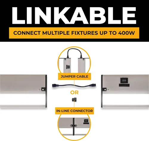 Miniatura 4 de Iluminación LED bajo gabinete con cableado directo - 3CCT 12 pulgadas acabado satinado - Luces bajo gabinete para cocina - Luces bajo mostrador