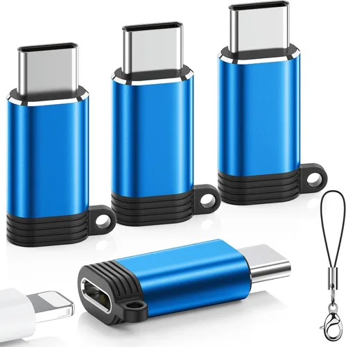 Miniatura 10 de LERTOSEN Paquete de 4 adaptadores Lightning a USB C, carga rápida y sincronización de datos para iPhone 15/16/17 Pro/Pro Max, accesorio adaptador
