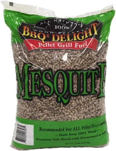 Mesquite Flavor BBQR's Delight Smoking BBQ Pellets 20 libras