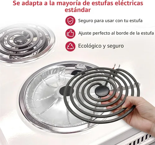 Miniatura 6 de 50 cubiertas redondas COZZIVITA para quemadores de estufas eléctricas, cubiertas superiores de estufa para estufas eléctricas, revestimientos