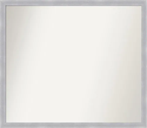 Amanti Art Espejo personalizado, espejo estrecho de baño de níquel cepillado, espejo de pared o espejo de tocador de baño sobre el fregadero (28 x