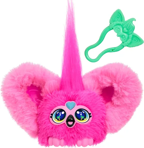 Miniatura 8 de Furby Furblets Bam-Boo Mini Friend, juguetes de peluche electrónicos para niñas y niños, panda, blanco y negro, habla furbish y reproduce música