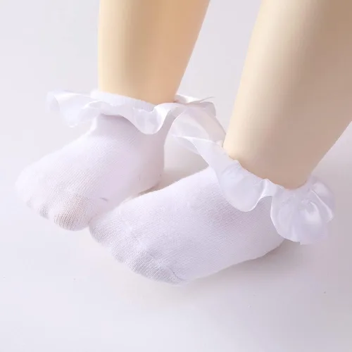 Miniatura 26 de Toptim Calcetines de tobillo para niñas pequeñas, calcetines casuales transpirables