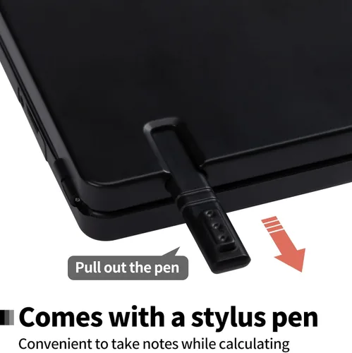 Miniatura 4 de Calculadora básica portátil de escritorio, mini calculadoras pequeñas con bloc de notas de escritura y lápiz capacitivo, más ligera y portátil, Negro