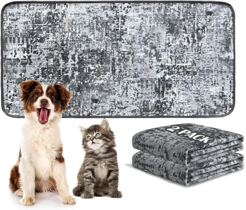 Miniatura 16 de Qeils Almohadillas Lavables para Orina para Perros, Paquete de 2 Almohadillas Reutilizables para Cachorros de 18"x24" Superabsorbentes a Prueba