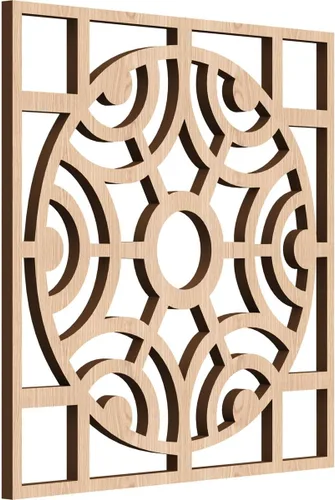 Miniatura 13 de Walton Paneles de pared decorativos de madera con calado, pequeños, 11 3/8 pulgadas de ancho x 11 3/8 pulgadas de alto x 1/4 pulgadas de alto, nogal