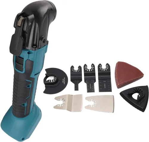 Miniatura 3 de Kit de herramientas oscilantes, multiherramienta de 6000-20000RPM con ángulo de giro ajustable, construcción de ABS, control de velocidad versátil