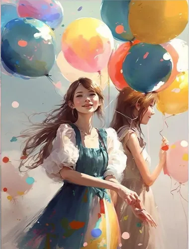 Kits de pintura de diamantes 5D para adultos, globo, pintura con diamantes de río, lienzo redondo de diamantes de imitación para decoración de pared