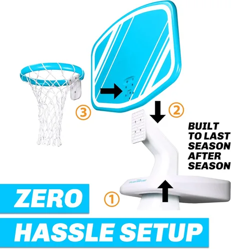 Miniatura 5 de GoSports Splash Hoop PRO - Elige tu color - Juego de baloncesto para piscina; incluye una canasta de baloncesto para agua para colocar junto a