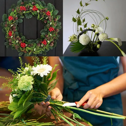 Miniatura 7 de Alambre floral, 110 yardas de calibre 22, alambres verdes para floristería, cables flexibles de alambre verde para manualidades, coronas de Navidad