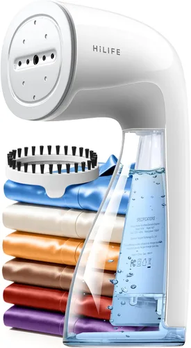 HiLIFE Vaporizador mejorado para ropa, diseño portátil de mano, vapor potente de 1100W, tanque más grande de 300ml y diseño sin fugas, calentamiento