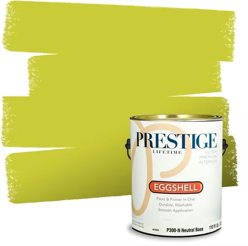 Miniatura 239 de PRESTIGE Paints Exterior Paint and Primer In One, 1-Gallon, Satin, Comparable Match of Benjamin Moore* Royal Linen* 931BM-PCM