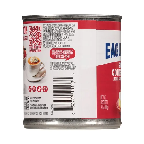 Miniatura 4 de Eagle Brand Leche condensada endulzada de 14 onzas, ideal para flan, cocinar, hornear, bebidas, postres, helados, sin ingredientes artificiales, sin