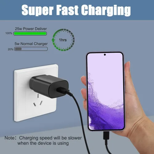 Miniatura 7 de Cargador USB-C de carga súper rápida de 25 W para Samsung Galaxy A17/A16/A15 5G SM-A166 SM-A165 SM-A156 SM-A155 Android Phone Tipo C Cable de carga