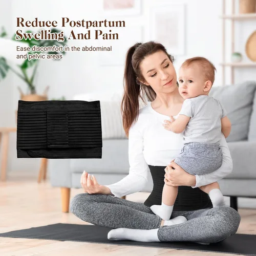 Miniatura 6 de Postpartum Belly Band for Women: Abdominal Binder Post Surgery Compression Support Belt - Waist Trainer Girdle C Section Wrap
