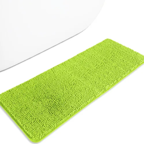 Miniatura 561 de Alfombra de baño pequeña de 12 x 18 pulgadas, lavable y absorbente, antideslizante, alfombra de baño de felpilla gruesa y suave para baño, ducha