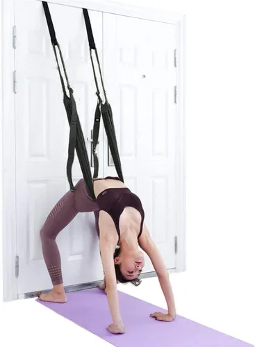 Miniatura 8 de Correa de estiramiento de yoga, fitness, estirador de piernas ajustable, entrenador de asistencia para flexión de espalda, mejora la flexibilidad