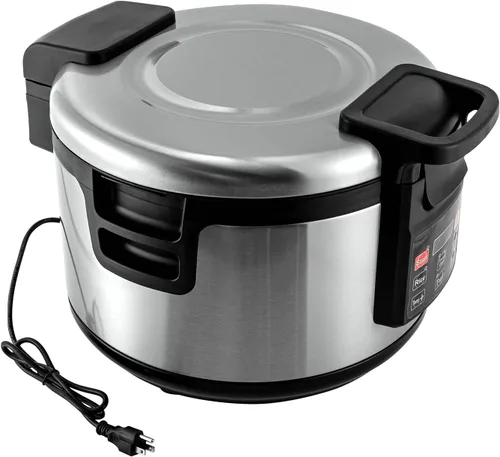 Miniatura 9 de Calentador de arroz eléctrico, calentador de arroz comercial de acero inoxidable resistente, con ajustes de temperatura, olla de arroz, calentador