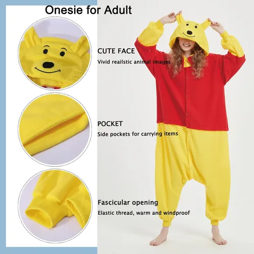 Miniatura 6 de SWEETXIN Pijama unisex para adultos y niños, para Halloween, Navidad, ropa de dormir, traje de cosplay para mujeres y hombres