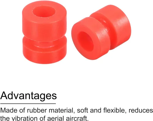 Miniatura 4 de MECCANIXITY Bolas de goma antivibración RC para control remoto F4 F7 controlador de vuelo M3x6.0.236 in bolas de absorción de impactos (rojo)