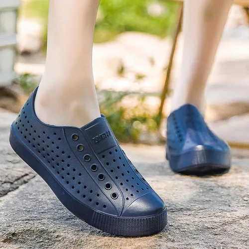 Miniatura 5 de FLIOZY Zuecos de jardín impermeables para hombres y mujeres, zapatos ligeros y transpirables de EVA sin cordones, cómodos y antideslizantes, calzado