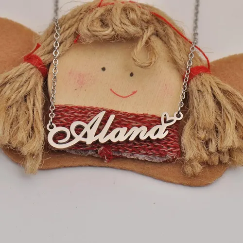Miniatura 2 de Collar con nombre personalizado con corazón, collar con nombre personalizado para mujer, collar de moda personal, el mejor regalo para niña, madre