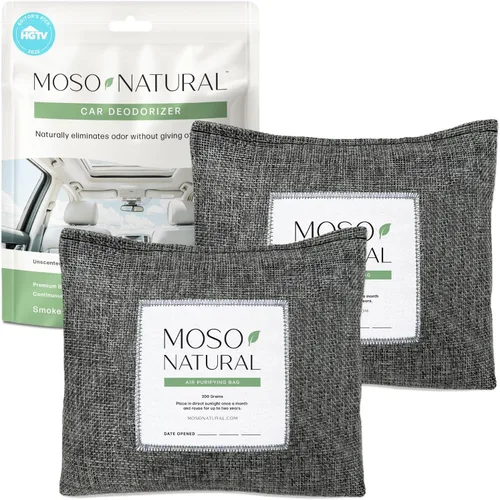 Miniatura 9 de Moso Natural Ambientador y desodorante para automóvil, absorbente de olores de carbón de bambú de larga duración, eliminador de olores no tóxico