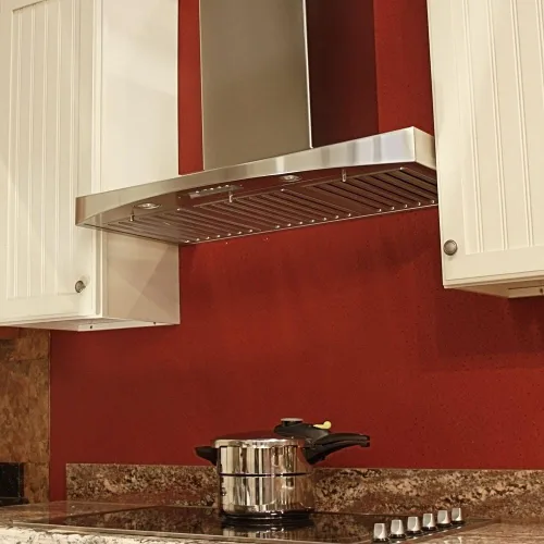 Miniatura 5 de KOBE RA3830SQB-WM-5 Deluxe 30" Campana extractora para montaje en pared, 3 velocidades, 680 CFM, luces LED, filtros deflectores, acero inoxidable