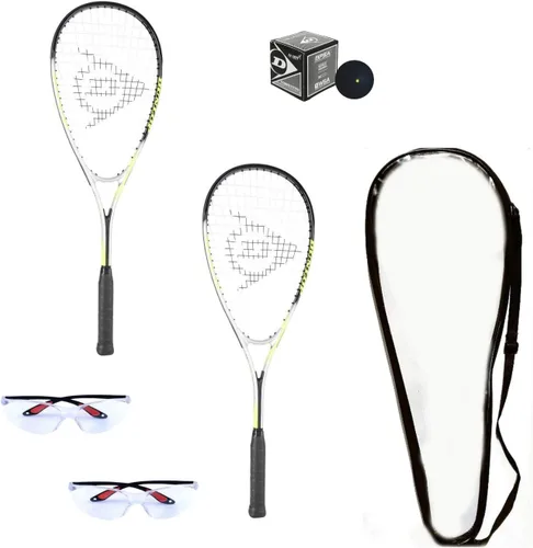 Miniatura 2 de Dunlop Sports Squash Racquet Set (Includes 2 Racquets, 2 Eyeguards, 1 Ball, Cover)