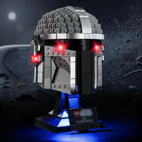 Miniatura 11 de Vaodest Kit de luces LED compatible con el casco Lego Barad-dûr Sauron 11373, luces de modelo de construcción con diseño de cable oculto, juego
