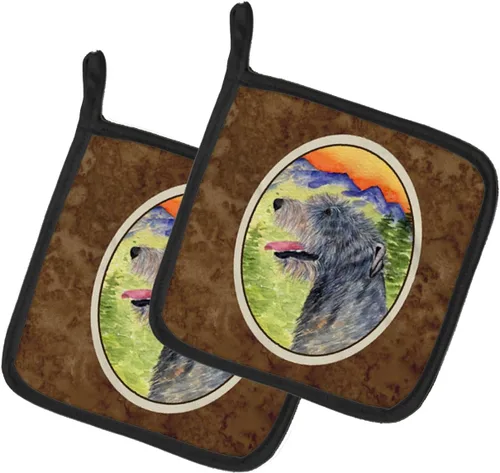 Miniatura 118 de Caroline's Treasures SS8617PTHD - Juego de soportes para ollas de cocina resistentes al calor, almohadillas calientes para horno para cocinar, Husky