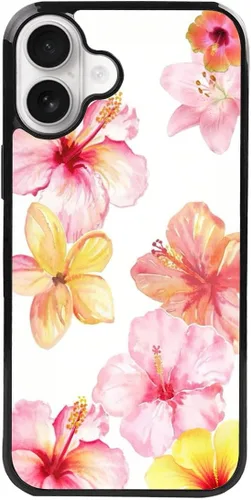 Miniatura 110 de Funda de teléfono de playa de verano a prueba de golpes y protectora con hibisco, bonitas fundas de teléfono para iPhone XR jamaica (Hibiscus Flower)