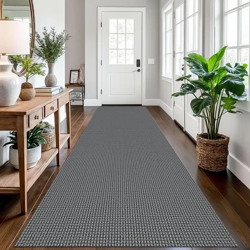 Miniatura 33 de EARTHALL Alfombra de pasillo 3x14 pies, alfombras lavables extra largas para pasillos, tejidas, antideslizante, alfombra trenzada para entrada
