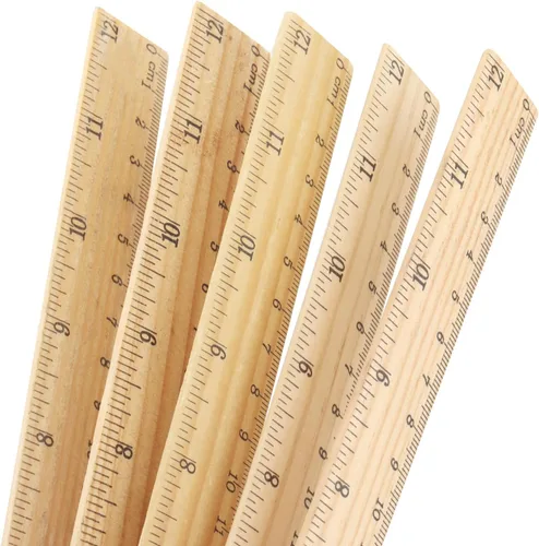 Miniatura 3 de MUKCHAP Paquete de 144 reglas de madera, rectas de 12 pulgadas, madera métrica de 11.8 in con centímetros y pulgadas para medir, oficina, 2 escalas