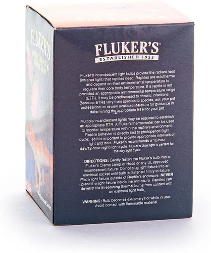 Miniatura 3 de Fluker's Foco rojo de la noche que toma el sol, lámpara infrarroja del calor para los reptiles, 75 vatios