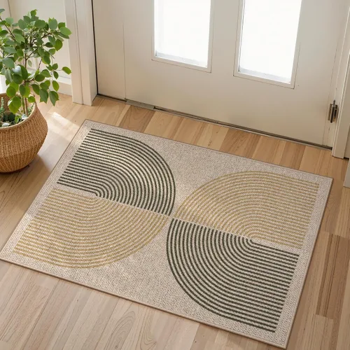 Miniatura 26 de Alfombra Moderna de Yute Fácil de Limpiar Arcoíris Lahome, 2x6 Alfombra de Pasillo Lavable para Cocina, Alfombras de Pasillo para Pasillos, Alfombra