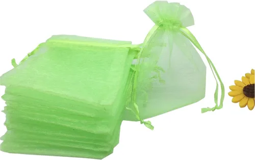 Miniatura 15 de Bolsas de regalo de organza con cordón, para recuerdos de boda, dulces, 100 unidades de 10 x 15 cm