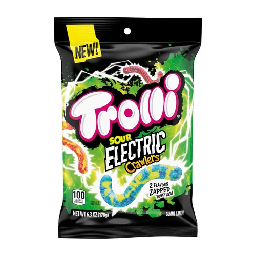 Trolli Electric Crawlers Candy, bolsa de 6.3 onzas