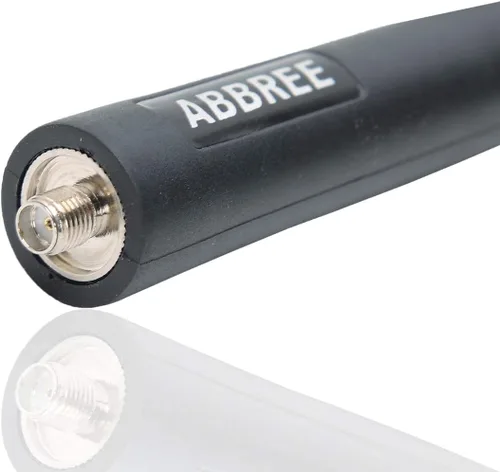 Miniatura 5 de Abbree SMA - Antena de banda dual hembra VHF/UHF 144/430 MHz antena de látigo suave de alta ganancia para radio bidireccional Baofeng UV-5R UV-82.