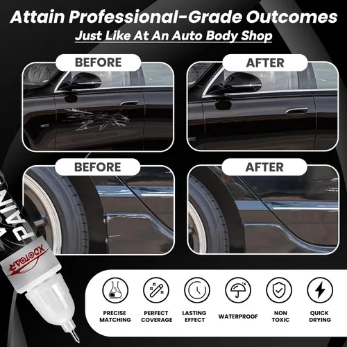 Miniatura 2 de Pintura mate negra para retoques de coches, lápiz universal y preciso para arañazos de automóviles, removedor de arañazos duradero para autos