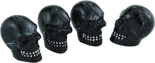 Miniatura 6 de Tapas de Llanta de Coche con Calavera Tapas de Rueda de Bicicleta Esqueleto Cubiertas de Vástago de Válvula de Aire para la Mayoría de Vehículos